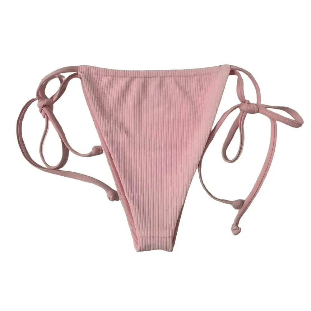 Frankie’s Bikini NWOT Sequoia Bikini Bottom in Rose Water Pink Size XL
